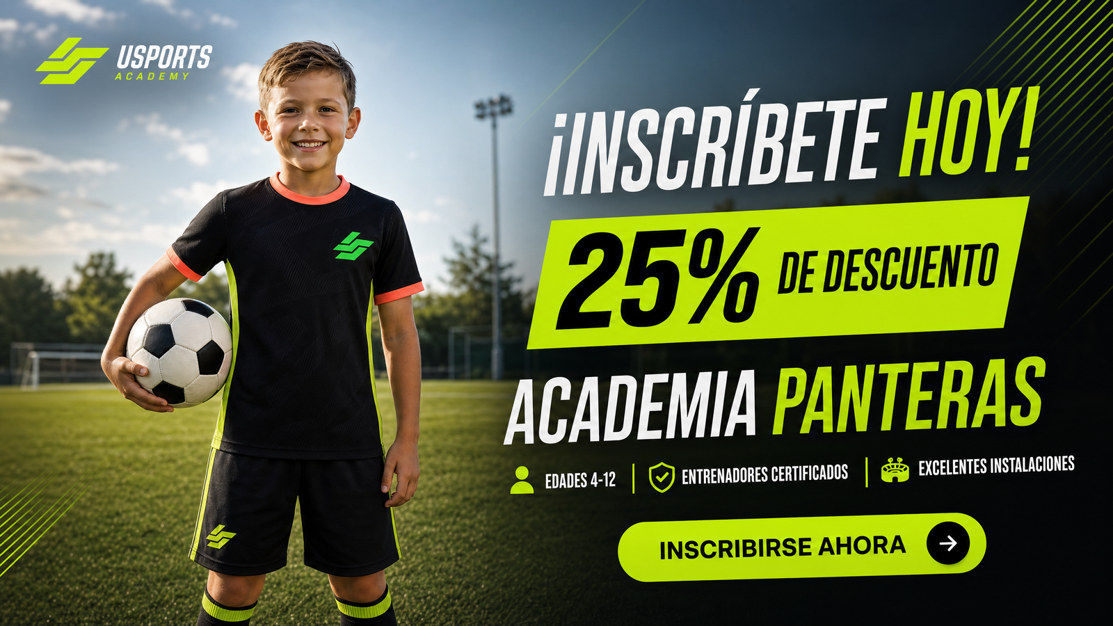 Promoción Exclusiva USports Academia Kids