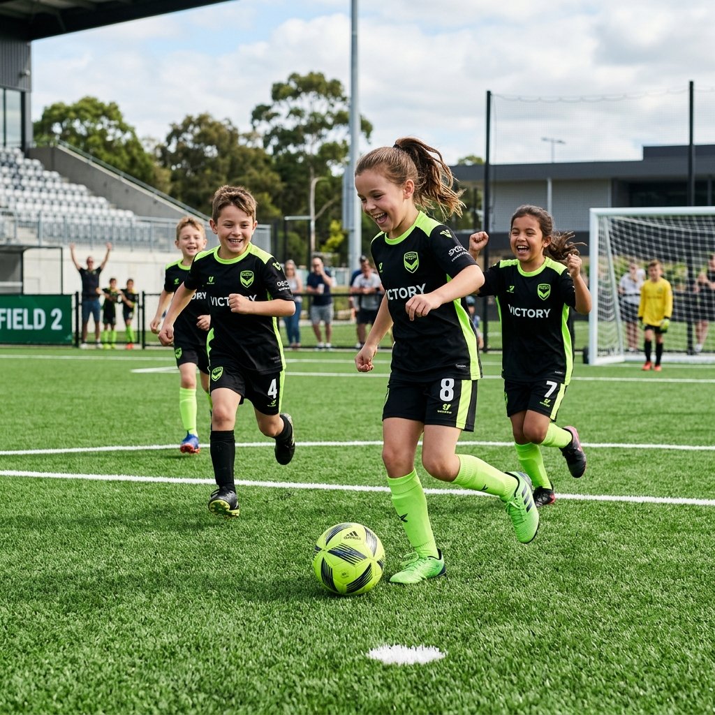 Niños jugando fútbol USports